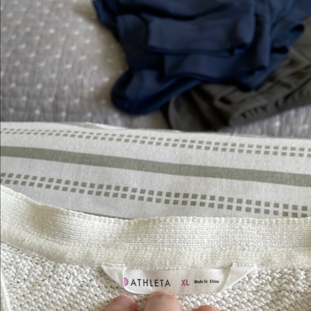 Athleta Cream Knit Sweater